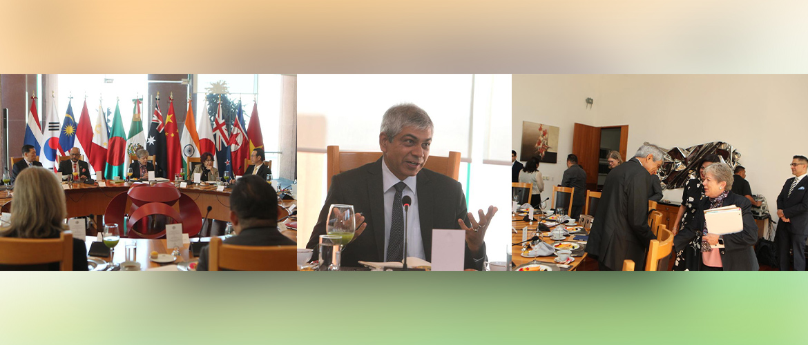  <div style="color: #fff; font-weight: 600; font-size: 1.5em;">
<p style="font-size: 13.8px;">Amb. Pankaj Sharma was hosted for a breakfast meeting with fellow Ambassadors from Asia-Pacific countries by Hon’ble Foreign Minister of Mexico H.E. Ms. Alicia Barcena. 

He highlighted the strong ties of friendship between India & Mexico while putting forward ways of deepening our engagements





<br /><span style="text-align: center;">08.11.2023</span></p>
</div>