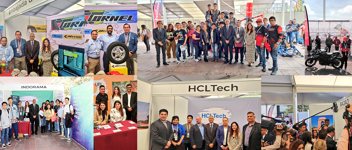  <div style="fcolor: #fff; font-weight: 600; font-size: 1.5em;">
<p style="font-size: 13.8px;">At the second Internationalization Forum of Instituto Politécnico Nacional , 6 Indian companies (HCL, Bajaj, UPL, Indorama, JK Tyres, Un Dos Tres) set their stands, which were very well received by the talented community of IPN & laid a strong foundation for industry-academic cooperation. 
 <br /><span style="text-align: center;">28 June 2023.</span></p>
</div>