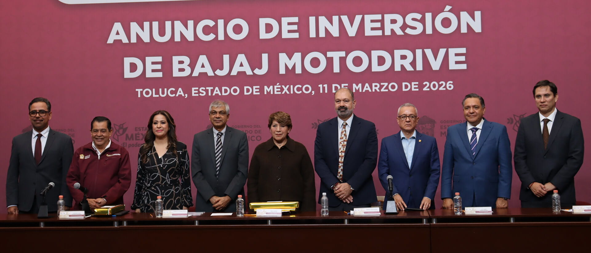  <div style="color: #fff; font-weight: 600; font-size: 1.5em;"> <p style="font-size: 13.8px;">Attended the announcement of Bajaj Auto’s investment in the State of Mexico alongside H.E. Ms. Delfina Gómez Álvarez, Governor of the State of Mexico; H.E. Ms. Laura González Hernández, Secretary of Economic Development; and senior dignitaries. The investment highlights the growing India–Mexico partnership in manufacturing, mobility, and economic cooperation.<br /> <span style="text-align: center;">11.03.2026</span></p> </div>