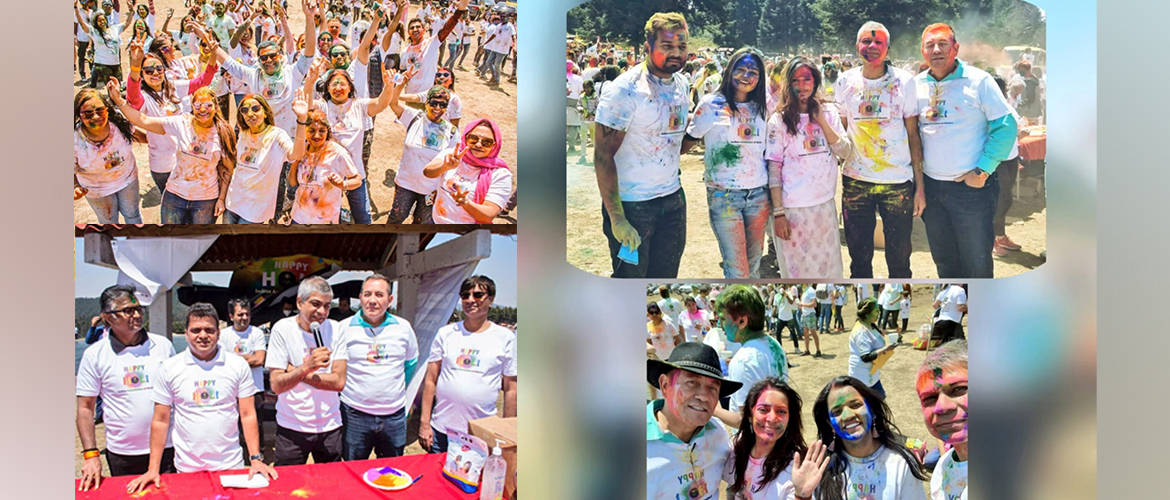  

<div style="fcolor: #fff; font-weight: 600; font-size: 1.5em;">
<p style="font-size: 13.8px;">People, music and colors filled La Marquesa in Mexico as Indian Association of Mexico organized Holi festival for more than 400 Indians miles away from home. </p>

</div>