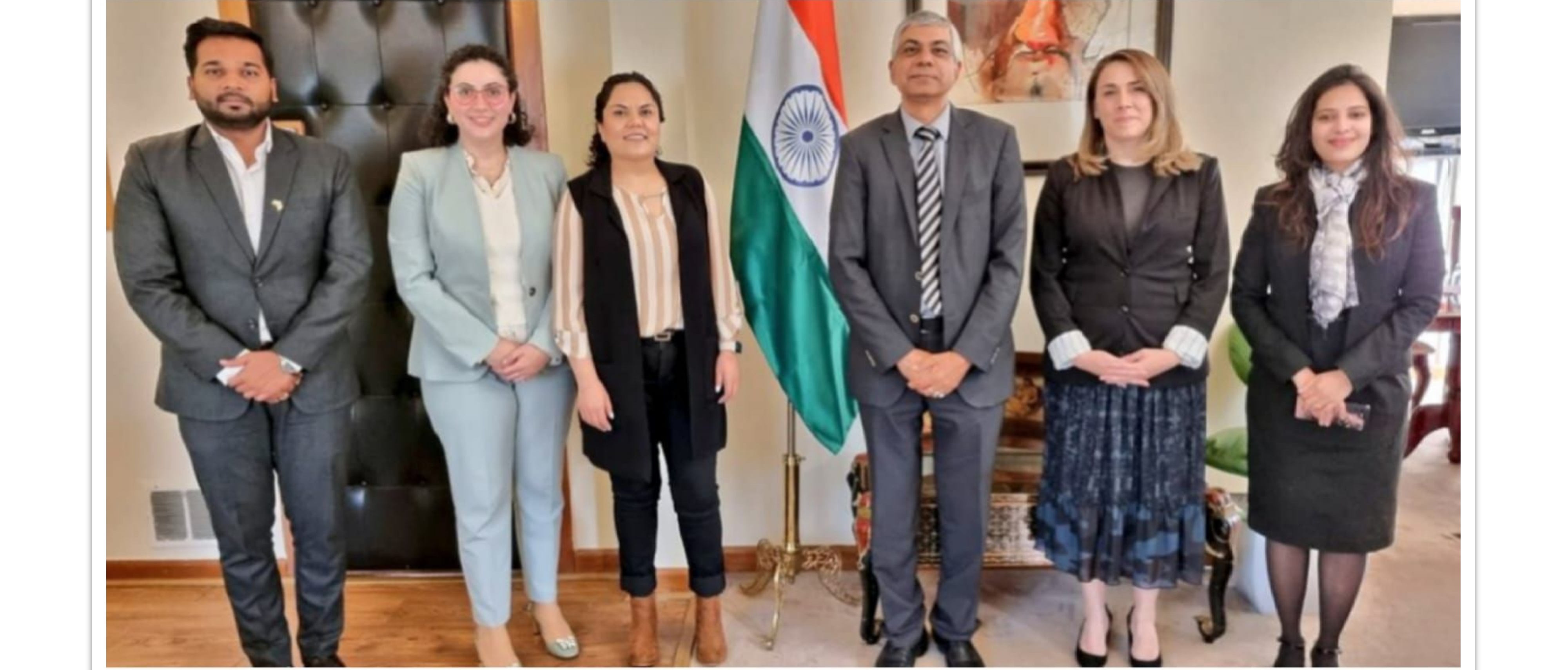  <div style="fcolor: #fff; font-weight: 600; font-size: 1.5em;">
<p style="font-size: 13.8px;">Ambassador Pankaj Sharma and Embassy officers held a meeting with senior executives of IBM Mexico. 

Discussed the amazing success of Indians in the technology world and the possibility of enhancing the hiring of this talent from India.

<br /><span style="text-align: center;">14 November 2022</span></p>
</div>