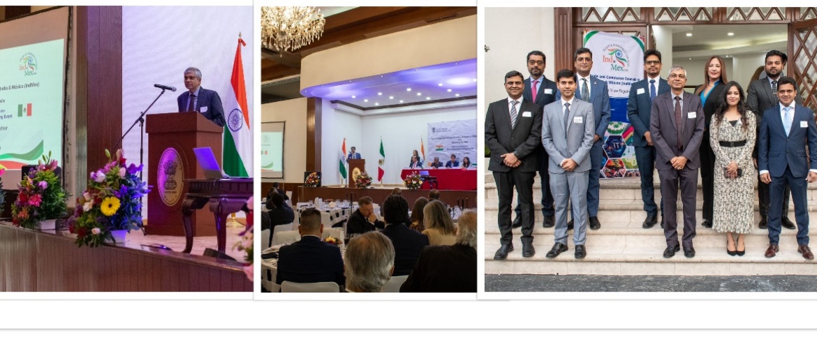  <div style="fcolor: #fff; font-weight: 600; font-size: 1.5em;">
<p style="font-size: 13.8px;">
More than 140 representatives from Indian and Mexican companies  participated in the First Business Networking Event organized by the Embassy and Indmex (Trade and Commerce Council of India & Mexico)

Indmex will provide a platform for the businesses to connect, address sector specific issues & to grow together. 

Amb Pankaj Sharma, H.E. Deputy Mr. Javier López Casarín, DG Asia-Pacific Fernand G. Saiffe , President COPARMEX  Armando Zuniga spoke on this occasion and highlighted the huge economic & trade potential between India and Mexico and how Indmex can act as a catalyst in this direction.

<br /><span style="text-align: center;">17 March 2023</span></p>
</div>