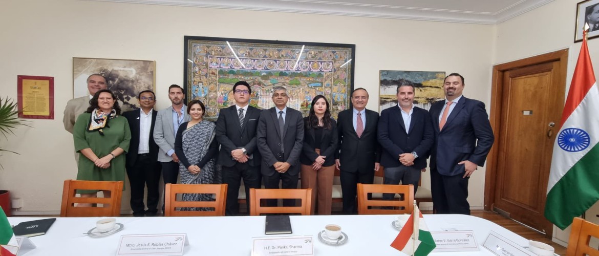  <div style="fcolor: #fff; font-weight: 600; font-size: 1.5em;">
<p style="font-size: 13.8px;">Amb. Pankaj Sharma had an excellent meeting amongst Secretaria de Energia , México's WW Energy, & India's Praj Industries Limited - a name to reckon with in the global biofuel technology solutions. 

In the pursuit to achieving clean energy goals, we are glad to see partnerships developing between India & México.

 
 <br /><span style="text-align: center;">23 August 2023</span></p>
</div>