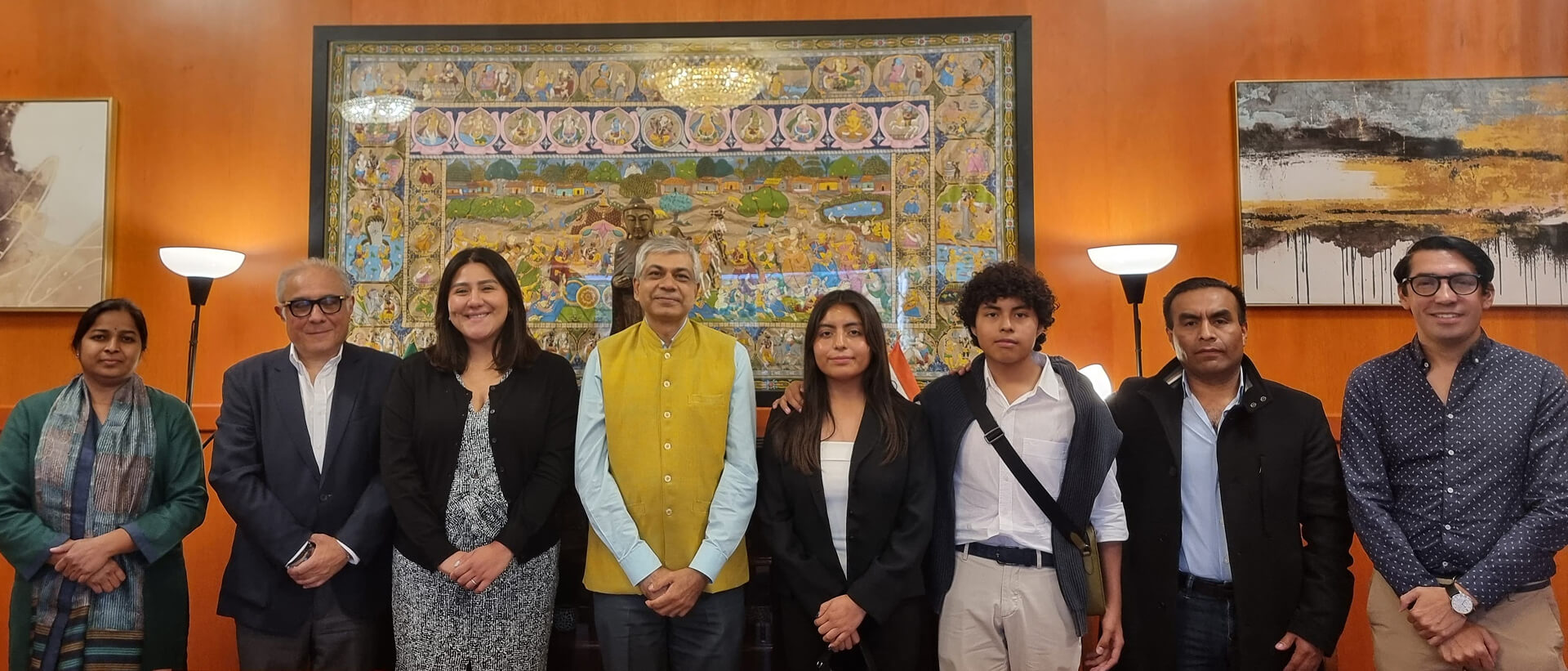  <div style="color: #fff; font-weight: 600; font-size: 1.5em;"> <p style="font-size: 13.8px;">Ambassador and DCM met Mr. Benito Ocampo of Dixima Pharmaceutical and Mr. Guillermo Salas Lopez of MG Medicamentos, along with Mr. Mateo Ocampo, Ms. Ximena Ocampo and Ms. Fernanda Salas, highlighting efforts toward strengthening pharmaceutical supply chains and advancing access to affordable, quality healthcare.<br /> <span style="text-align: center;">01 April 2026</span></p> </div>