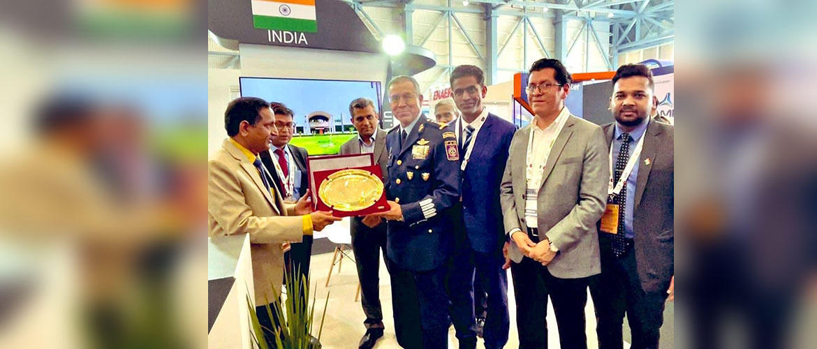  <div style="fcolor: #fff; font-weight: 600; font-size: 1.5em;">
<p style="font-size: 13.8px;">Honored to have General José Gerardo Vega Rivera, Chief of the Mexican Air Force visit the Indian pavilion at FAMEX

Bharat Electronics Limited, a PSU under Min of Defence, GoI presented a small memento to him and highlighted India’s strength in new and emerging defense technologies. 

<br /><span style="text-align: center;">27 April 2023</span></p>
</div>