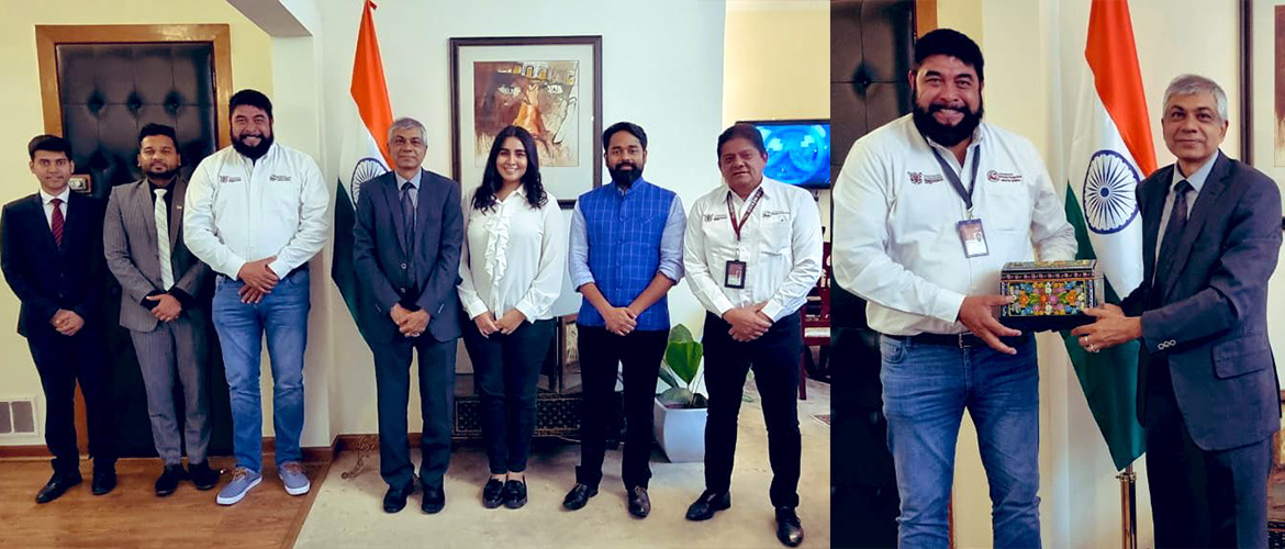  <div style="fcolor: #fff; font-weight: 600; font-size: 1.5em;">
<p style="font-size: 13.8px;">Amb. Pankaj Sharma and embassy officials met DG of beach promotion of Acapulco, Mr. Alfredo Lacunza and his team. 

There was a wonderful discussion on sustainability, marine conservation, and on possible collaborations in future with the city of Acapulco.


<br /><span style="text-align: center;">7 June 2023</span></p>
</div>