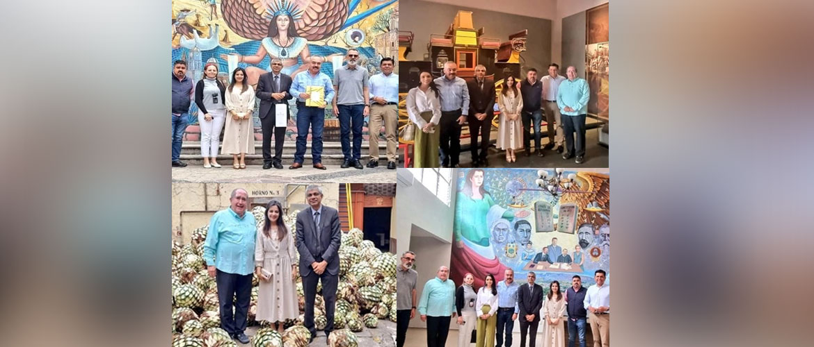  Ambassador Pankaj Sharma met with the Mayors of Tequila H.E. Mr.Alfonso Rubio & of Tala H.E. Mr.Antonio Casillas Jalisco.

He was joined by Deputies H.E. Mr.Salvador Cabrera  & H.E. Mr.Gustavo Macías.
Enjoyed the tour of Tequila town & its rich history & culture. 
25 June 2022
