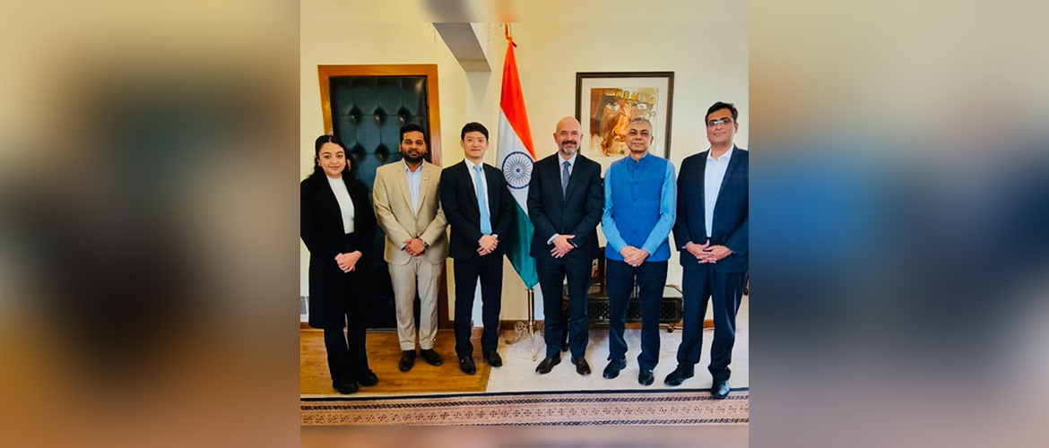  <div style="color: #fff; font-weight: 600; font-size: 1.5em;">
<p style="font-size: 13.8px;">Amb Pankaj Sharma met with Mr. Enrique Flores &amp; Mr. Fumiya Kimura, representatives from BBVA. Learnt about their current initiatives to help businesses &amp; foreign investors in Mexico.Discussed about possible areas of collaboration. <br /><span style="text-align: center;">17.01.2024</span></p>
</div>
