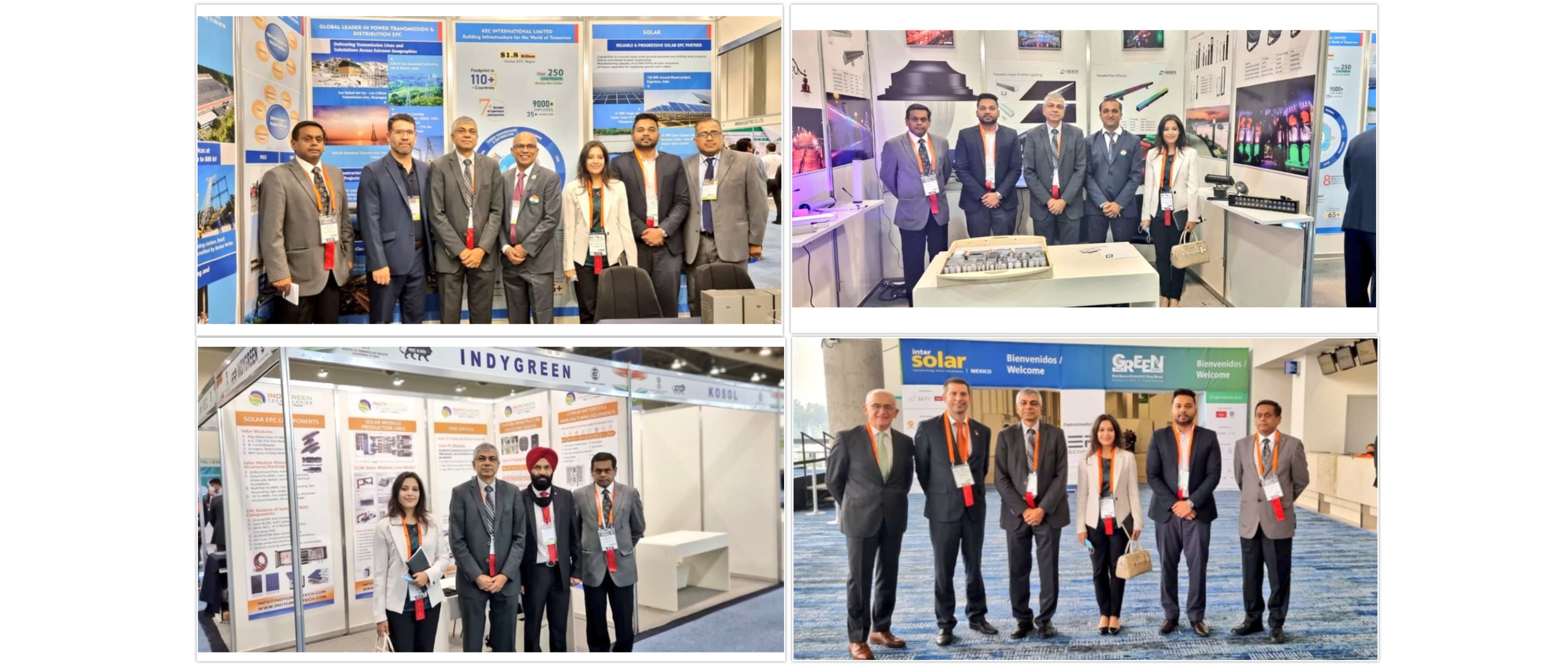  <div style="fcolor: #fff; font-weight: 600; font-size: 1.5em;">
<p style="font-size: 13.8px;">Ambassador Pankaj Sharma and officers from Embassy attended the Intersolar Exhibition being held in México (6-8 Sept). They met with Indian companies at the exhibition. 


<br /><span style="text-align: center;">06 September 2022</span></p>
</div>