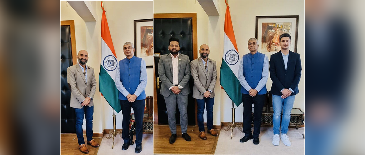  <div style="color: #fff; font-weight: 600; font-size: 1.5em;">
<p style="font-size: 13.8px;"> 

Amb. Pankaj Sharma met with Mr.Jack Singh & Mr.Dhruv from Avahi,a cloud-native focused company with expertise in cloud,data & GenAI.

Discussed about their current operations & upcoming plans for establishing a base in Mexico.Assured all support from Embassy in their future endeavors.


<br /><span style="text-align: center;">11.01.2024</span></p>
</div>