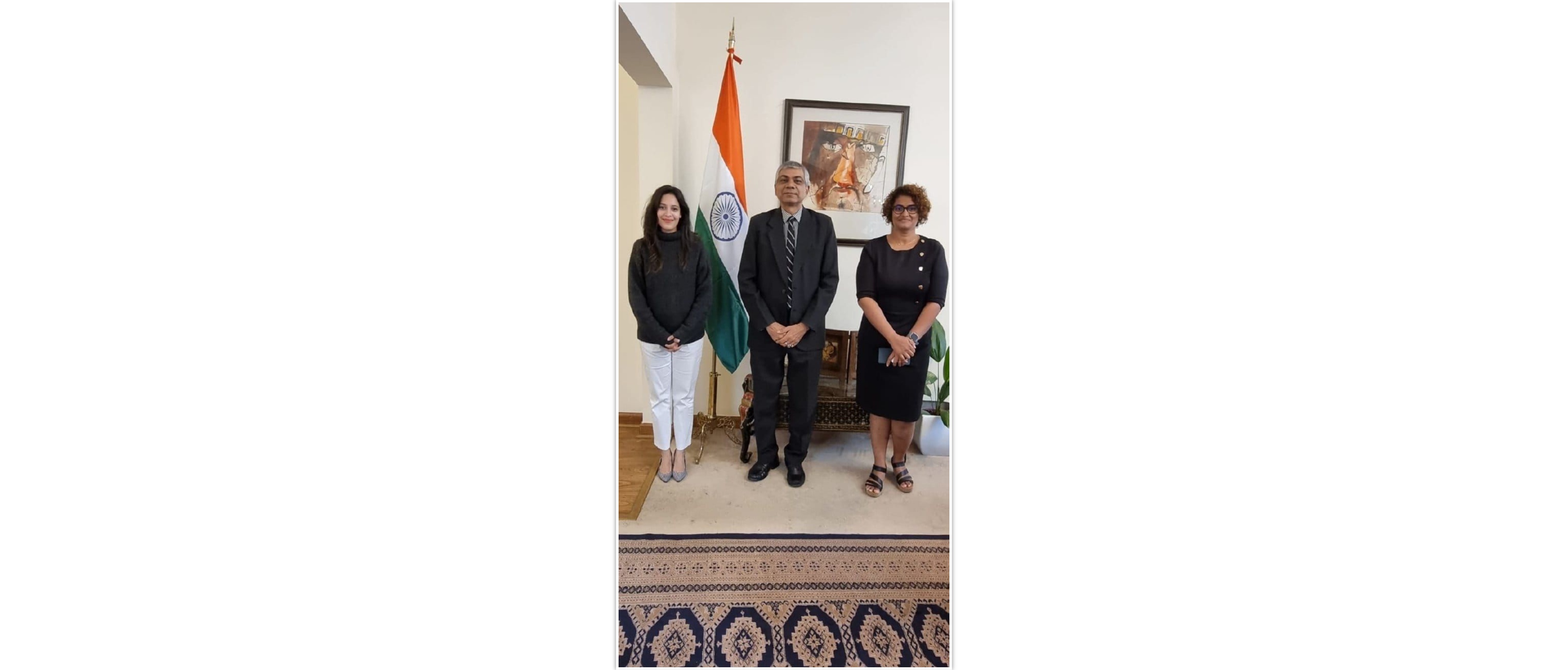  <div style="fcolor: #fff; font-weight: 600; font-size: 1.5em;">
<p style="font-size: 13.8px;">Ambassador Pankaj Sharma and Second Secretary Ms.Vallari Gaikwad held a meeting with Ms.Maria Francis, Incharge- Business Development Americas Region from National Payments Corporation of India (NPCI), International Payments Ltd.

Discussed possibilities of extending India's digital payment system UPI to México and Belize.
<br /><span style="text-align: center;">22 November 2022</span></p>
</div>