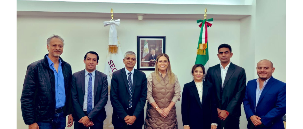  <div style="color: #fff; font-weight: 600; font-size: 1.5em;">
<p style="font-size: 13.8px;">Amb Pankaj Sharma and embassy officials had a productive meeting with Isabela Rosales, Strategic Analysis & Inter-Institutional Liaison head from the Ministry of Security & Citizen Protection.



There was discussion on possible collaborative opportunities in the area of defence & security between India & Mexico,with vision of making nations safer & smarter.
    <br /><span style="text-align: center;">01.09.2023</span></p>
</div>