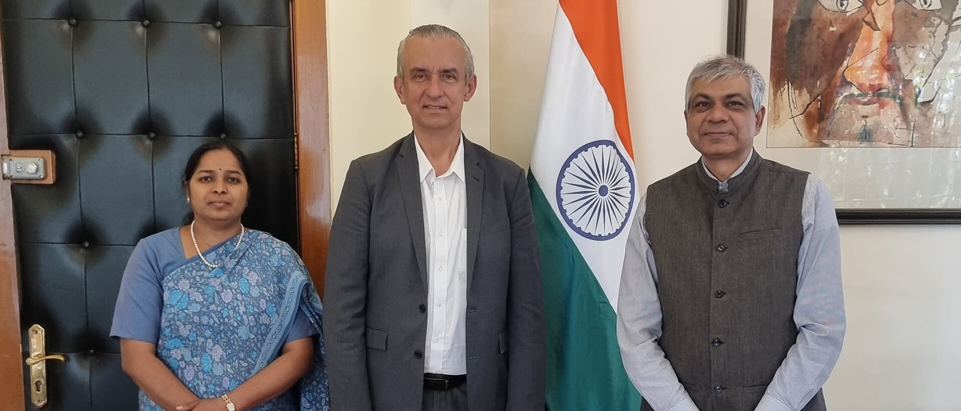  <div style="color: #fff; font-weight: 600; font-size: 1.5em;"> <p style="font-size: 13.8px;">The Ambassador met Mr. José Antonio Marquinez Seemann, Honorary Consul of Germany of the Mexican state of Veracruz, and discussed opportunities to strengthen collaboration in business, trade, investment, and academic exchanges between India and Germany.<br /> <span style="text-align: center;">12.03.2026</span></p> </div>